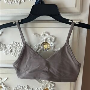 Aritzia Golden Women’s Butter Hold Tight Bra Top in Nomad Taupe — Good Condition